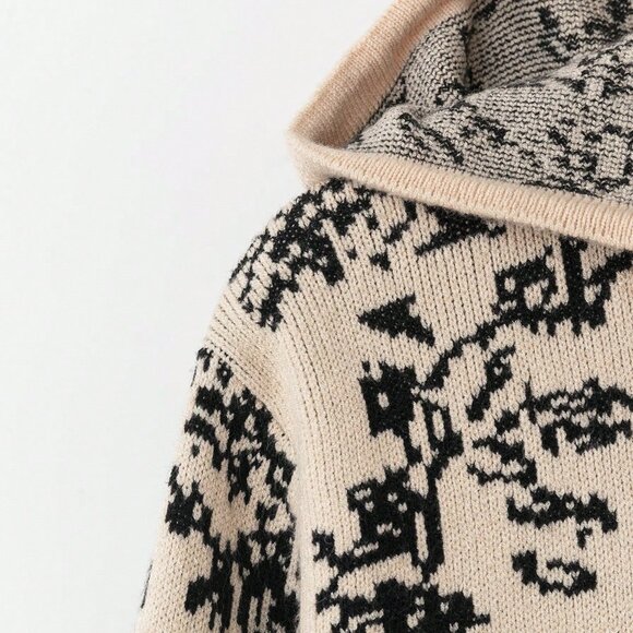 Khaki Boho Women's Printed Sweater Set - Picture 7 of 8